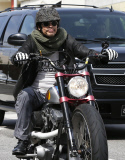 Exclusive... Steven Tyler Takes His Bike Out For A Spin 