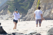 *EXCLUSIVE* Kate Hudson and Matthew Bellamy play beach soccer with Ryder **NO WEB, MUST CALL FOR PRICING**
