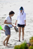 *EXCLUSIVE* Kate Hudson and Matthew Bellamy play beach soccer with Ryder **NO WEB, MUST CALL FOR PRICING**