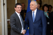 Handover Ceremony Between Jean-Marc Ayrault And Manuel Valls - Paris