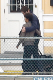 Halle Berry films another episode of "Extant" in gloomy Marina Del Rey