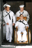 The boys from 'Glee' film a vintage Navy scene in LA