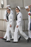 The boys from 'Glee' film a vintage Navy scene in LA