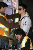 The boys from 'Glee' film a vintage Navy scene in LA
