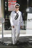The boys from 'Glee' film a vintage Navy scene in LA