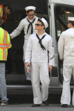 The boys from 'Glee' film a vintage Navy scene in LA