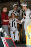 The boys from 'Glee' film a vintage Navy scene in LA