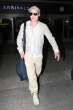 Brad Pitt makes a safe landing at LAX