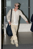 Brad Pitt makes a safe landing at LAX