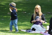 Doting mom Rachel Zoe enjoys a family day at the park