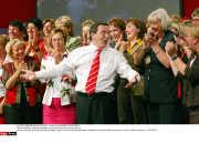 BERLIN:  Gerhard Schroeder at the Social Democrat's party convent
