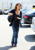 Jessica Alba heads to a meeting