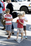 Julie Bowen gets a taste of some Shaved Ice at the Farmers Market