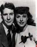 FILM: LE JOURNAL D'UNE FEMME DE CHAMBRE": PAULETTE GODDARD ET BURGESS MEREDITH