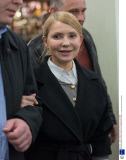 Yulia Tymoshenko press conference at Donetsk airport, Ukraine - 07 Apr 2014