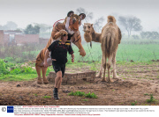 Paul Goldstein trains for epic British charity runs, Agra, India - 01 Mar 2014