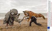 'Tiger Man' Paul Goldstein marathon challenge week, Britain - 06 Apr 2014