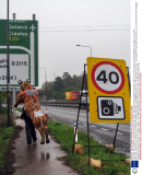 'Tiger Man' Paul Goldstein marathon challenge week, Britain - 06 Apr 2014