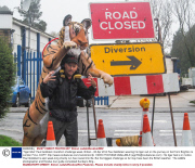 'Tiger Man' Paul Goldstein marathon challenge week, Britain - 06 Apr 2014