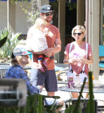 Chris Hemsworth and Elsa Pataky hang with Owen Wilson in Malibu
