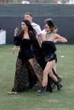 Kendall and Kylie Jenner wear matching outfits during Day 2 at Coachella