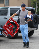 Josh Duhamel Takes Axl To Breakfast 