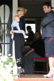 *EXCLUSIVE* Gwen Stefani and newborn son Apollo visit family on Palm Sunday