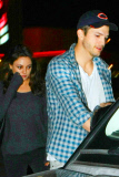 *EXCLUSIVE* Ashton Kutcher and Mila Kunis have a low key dinner date at Umami Burgers