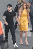 *EXCLUSIVE* Jennifer Lopez and Casper Smart hand-in-hand on set of A.I.