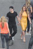 *EXCLUSIVE* Jennifer Lopez and Casper Smart hand-in-hand on set of A.I.