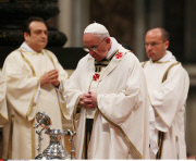 Vatican Pope Francis Chrism mass for Holy Thursday
