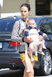 *EXCLUSIVE* Jordana Brewster takes baby Julian for a walk