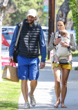 *EXCLUSIVE* Jordana Brewster takes baby Julian for a walk
