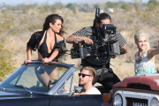 Lea Michele heats things up while shooting her Music Video