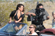 Lea Michele heats things up while shooting her Music Video