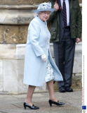 Queen Elizabeth II attends the Easter Service at St. George's Chapel, Windsor Castle, Britain - 20 Apr 2014