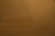 Sand Storm Sweeps Dunhuang Visibility Insufficient 50 Meters