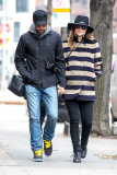 Jason Sudeikis takes fiance Olivia Wilde out for a Birthday Lunch in NYC