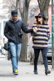 Jason Sudeikis takes fiance Olivia Wilde out for a Birthday Lunch in NYC