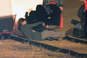 *EXCLUSIVE* Jennifer Aniston and Anna Kendrick film intense scene laying on railroad tracks