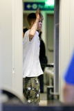 *EXCLUSIVE* Justin Bieber gets held up at TSA  