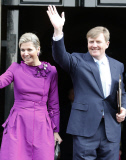 Dutch Royal family arrive to celebrate King Wiilem-Alexander's birthday