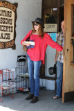 Carla Bruni-Sarkozy stops by a guitar shop