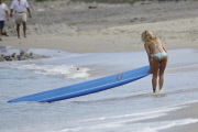 Shauna Sand enjoys a day at the beach with her family