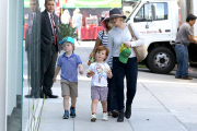 Amy Poehler and her Boys enjoy Family Time at the Farmers Market