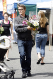*EXCLUSIVE* Harry Hamlin buys more flowers at the Farmers Market