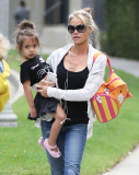 Denise Richards Running Errands With Her Daughter 