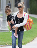 Denise Richards Running Errands With Her Daughter 