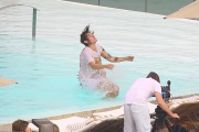Harry Styles crazy pool flips in Rio