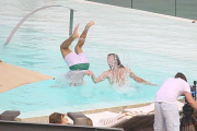 Harry Styles crazy pool flips in Rio